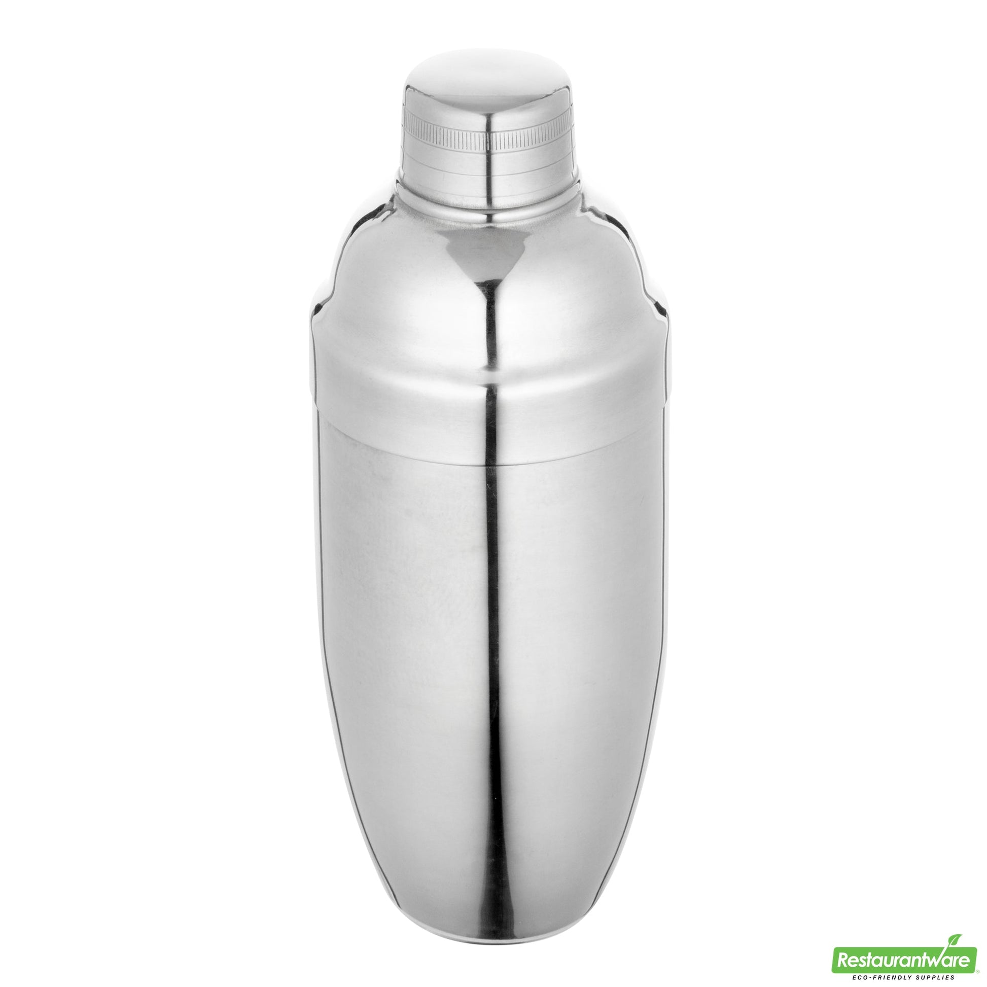 Wholesale Restaurantware Bar Lux 24 Oz Stainless Steel Cobbler Shaker - Mirrored Finish- Bulk