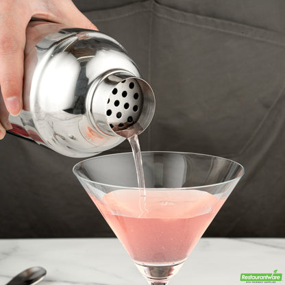 Wholesale Restaurantware Bar Lux 24 Oz Stainless Steel Cobbler Shaker - Mirrored Finish- Bulk