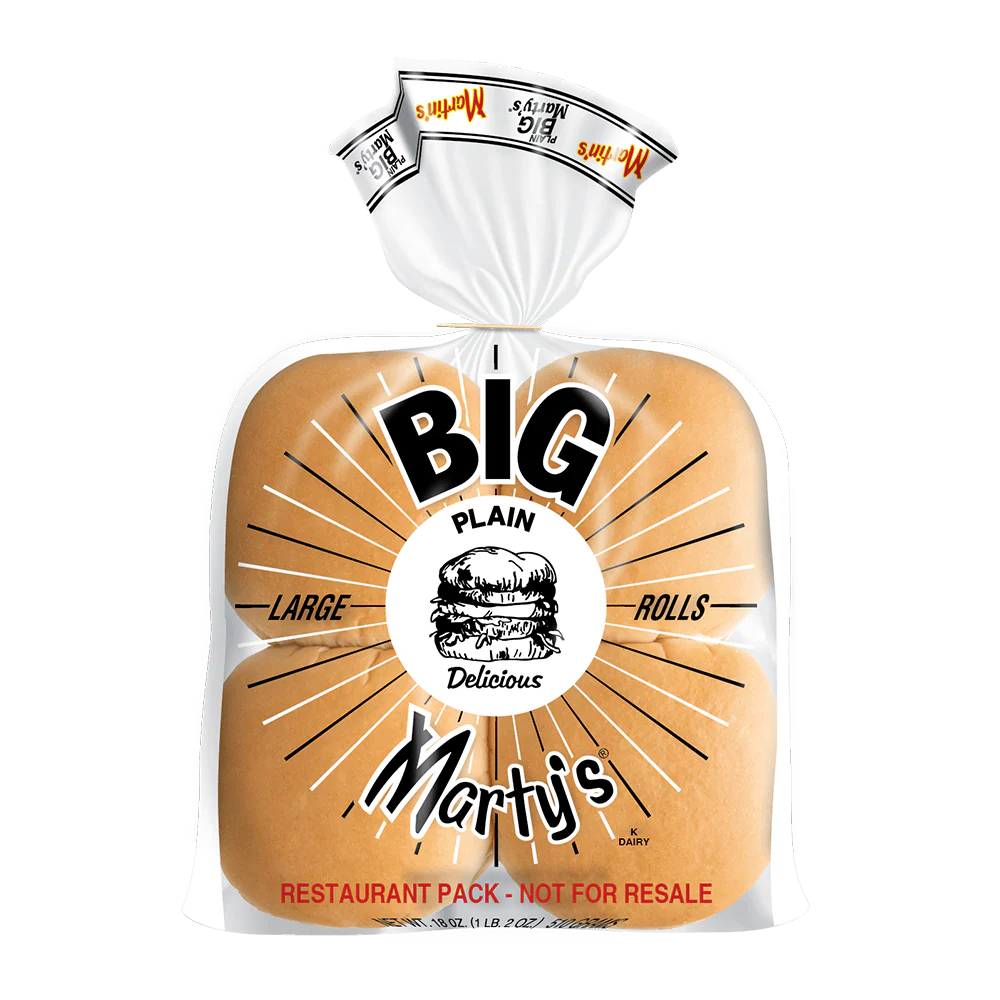 Wholesale Martin's Bread Buns Plain Big Marty, 3.75"- Bulk
