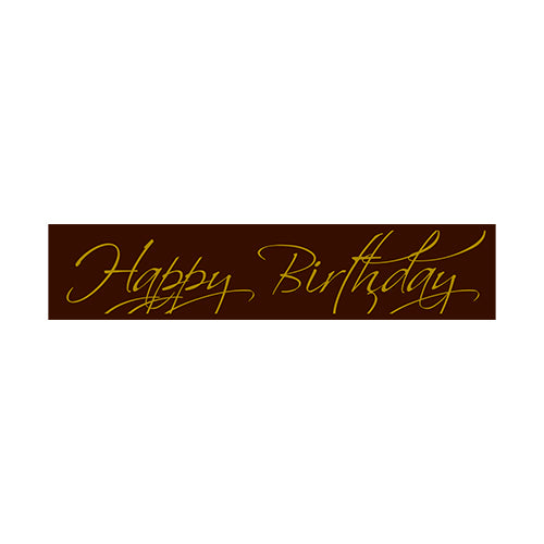 Wholesale Chocolatree Rectangle "Happy Birthday" Chocolate Decor- Bulk