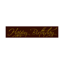 Wholesale Chocolatree Rectangle "Happy Birthday" Chocolate Decor- Bulk