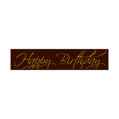 Wholesale Chocolatree Rectangle "Happy Birthday" Chocolate Decor- Bulk