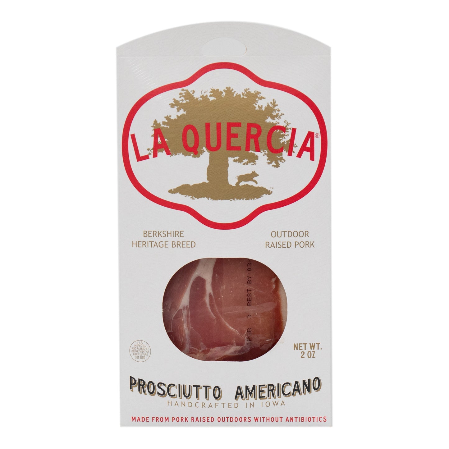 Wholesale La Quercia Sliced Americano Prosciutto 2oz- Bulk