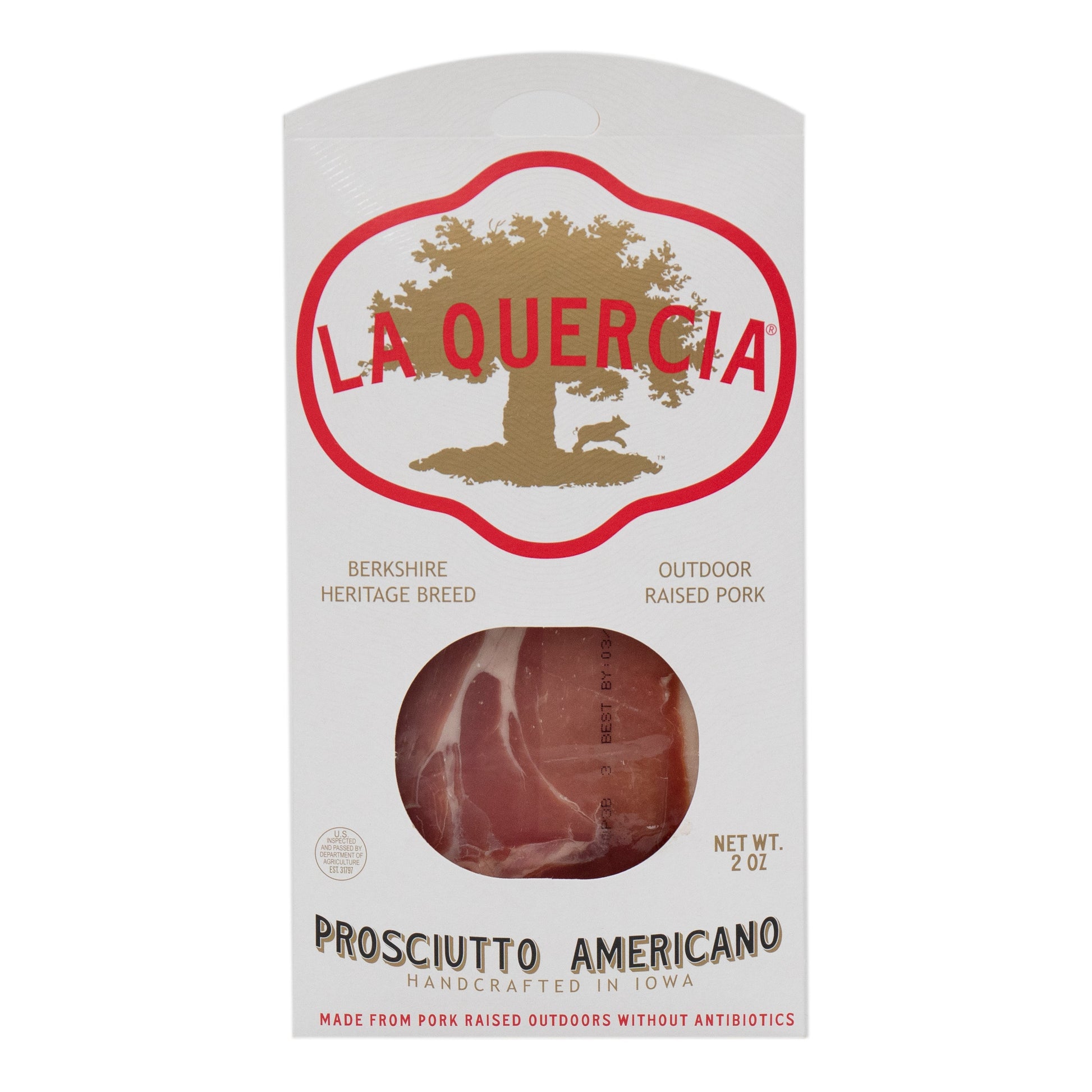 Wholesale La Quercia Sliced Americano Prosciutto 2oz- Bulk