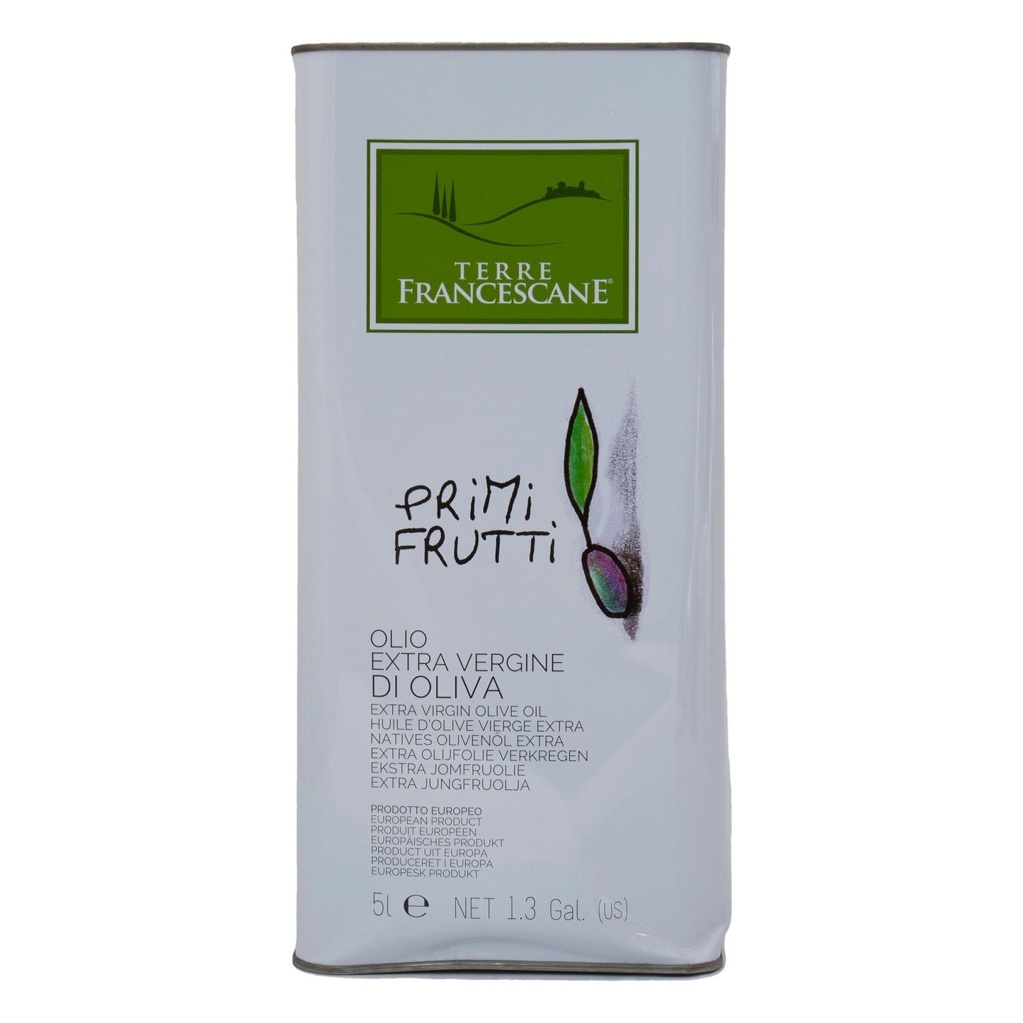 Wholesale Terre Francescane Primi Frutti Extra Virgin Olive Oil 5l- Bulk