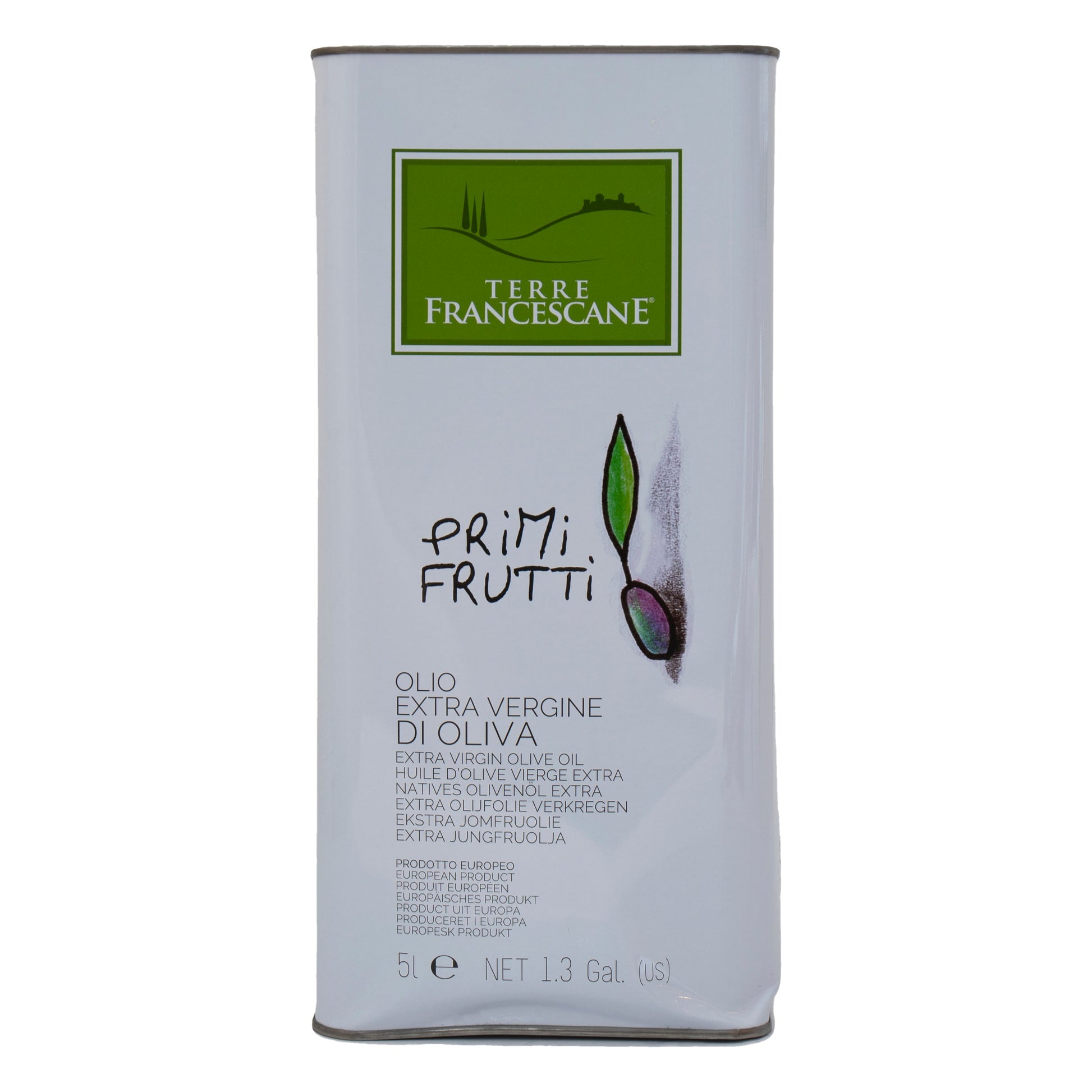 Wholesale Terre Francescane Primi Frutti Extra Virgin Olive Oil 5l- Bulk