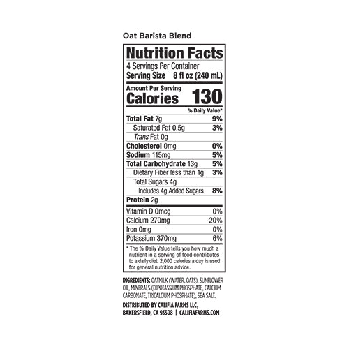 Wholesale Califia Farms Oat Barista Blend 32oz- Bulk