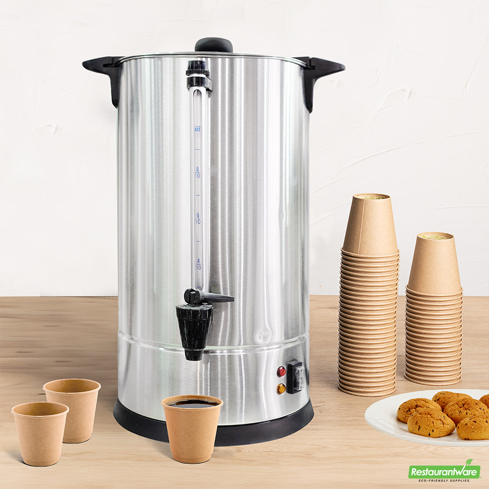 Wholesale Restaurantware Restpresso Coffee Urn - Silver, Stainless Steel - 950W, 55 Cup- Bulk