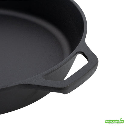 Wholesale Restaurantware Met Lux Round Black Cast Iron 12 Fry Pan - Pre-seasoned- Bulk