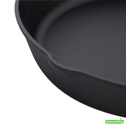 Wholesale Restaurantware Met Lux Round Black Cast Iron 12 Fry Pan - Pre-seasoned- Bulk