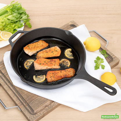 Wholesale Restaurantware Met Lux Round Black Cast Iron 12 Fry Pan - Pre-seasoned- Bulk