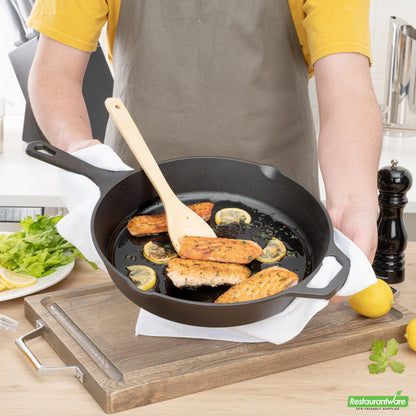 Wholesale Restaurantware Met Lux Round Black Cast Iron 12 Fry Pan - Pre-seasoned- Bulk