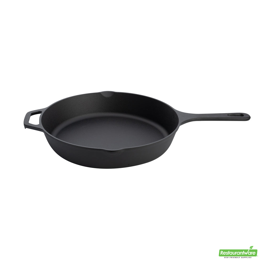 Wholesale Restaurantware Met Lux Round Black Cast Iron 12 Fry Pan - Pre-seasoned- Bulk