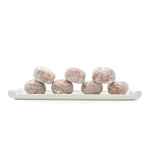 Wholesale Mademoiselle Desserts White Chocolate Filled Cocoa Powder Beignet- Bulk