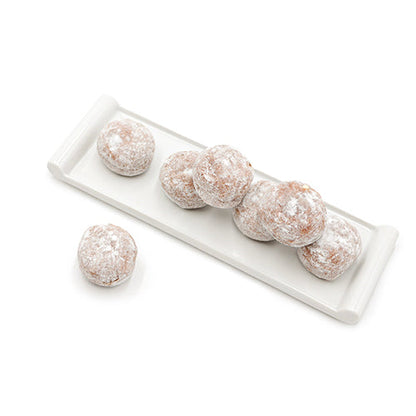 Wholesale Mademoiselle Desserts White Chocolate Filled Cocoa Powder Beignet- Bulk