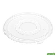 Wholesale Restaurantware Pulp Safe Round Clear Plastic Flat Lid - Fits 18 Oz Bagasse Salad Bowl- Bulk