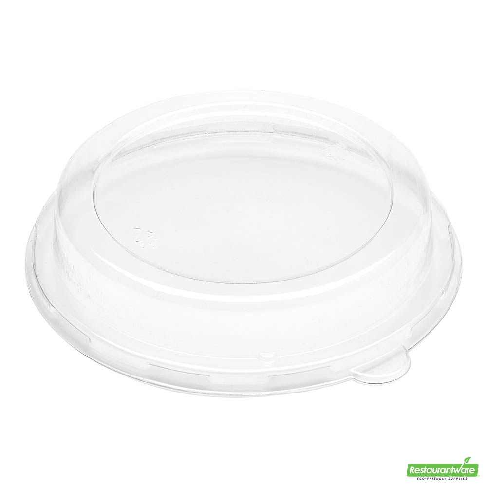 Wholesale Restaurantware Pulp Safe Round Clear Plastic Dome Lid - Fits 18 oz Bagasse Salad Bowl- Bulk