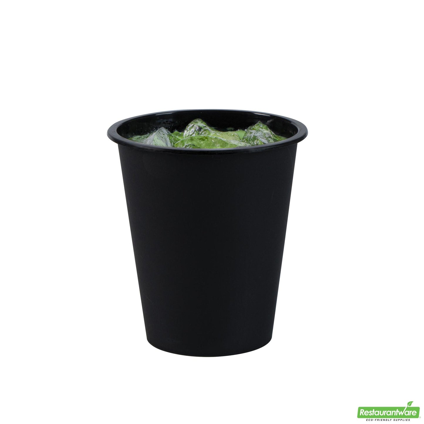 Wholesale Restaurantware 12 Oz Round Matte Black Plastic Hot / Cold Drinking Cup - 3.5" X 3.5" X 4.0"- Bulk