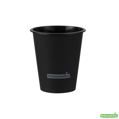 Wholesale Restaurantware 12 Oz Round Matte Black Plastic Hot / Cold Drinking Cup - 3.5" X 3.5" X 4.0"- Bulk
