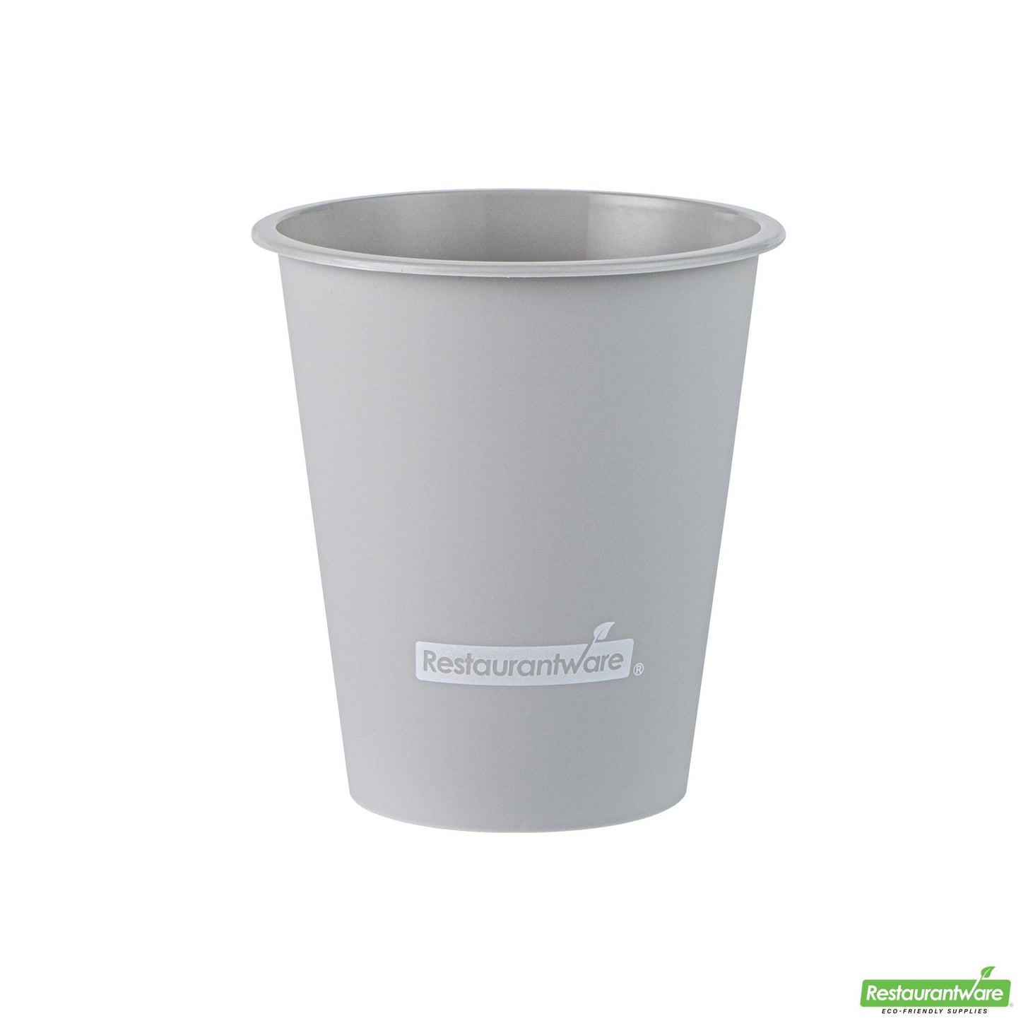 Wholesale Restaurantware 12 Oz Round Matte Gray Plastic Hot / Cold Drinking Cup - 3.5" X 3.5" X 4.0"- Bulk