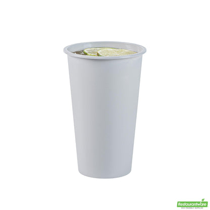 Wholesale Restaurantware 16 Oz Round Matte Gray Plastic Hot / Cold Drinking Cup - 3.5" X 3.5" X 5.25"- Bulk