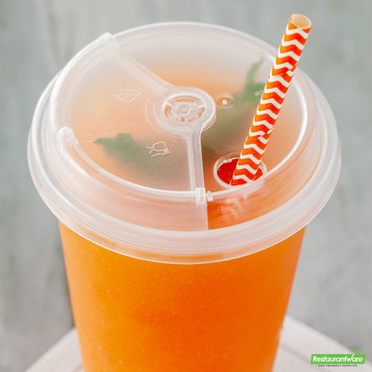 Wholesale Restaurantware Bev Tek Clear Plastic 2-in-1 Straw or Sip Hot / Cold Drinking Cup Lid - Fits 12, 16 and 24 Oz- Bulk