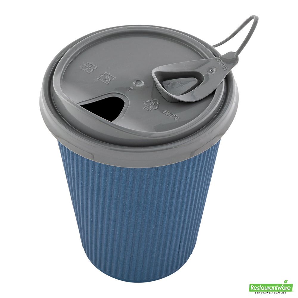 Wholesale Restaurantware Gray Plastic Pop Lock Coffee Cup Lid - Fits 8, 12, 16 and 20 Oz- Bulk