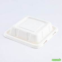 Wholesale Restaurantware Pulp Safe No Pfas Added Square White Sugarcane / Bagasse Serving Bowl Lid - Home Compostable, Fits 80 Oz- Bulk