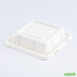 Wholesale Restaurantware Pulp Safe No PFAS Added Square White Sugarcane / Bagasse Serving Bowl Lid - Home Compostable, Fits 80 oz- Bulk