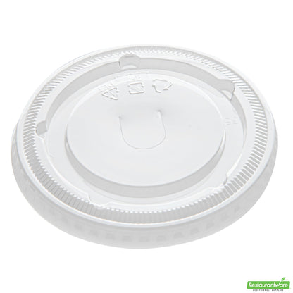 Wholesale Restaurantware Visage Round Clear Plastic Flat Lid - Fits 9, 12 and 16 Oz- Bulk
