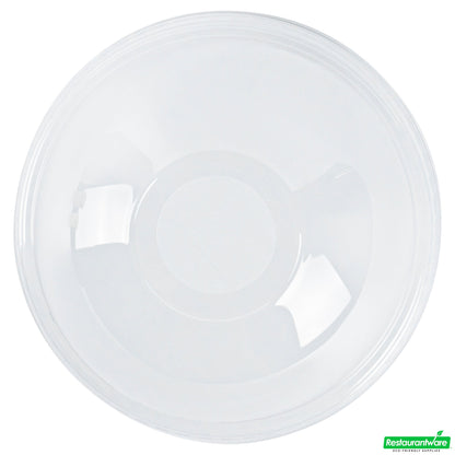 Wholesale Restaurantware Visage Round Clear Plastic Dome Lid - Fits 9, 12 and 16 Oz- Bulk
