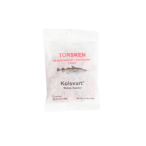 Wholesale Kolsvart Torsken Blackcurrent & Raspberry Candy Fish 4.2oz- Bulk