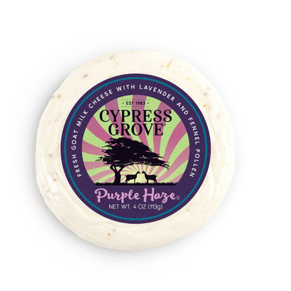 Wholesale Cypress Grove Purple Haze Fresh Goat Cheese Disk 4oz- Bulk