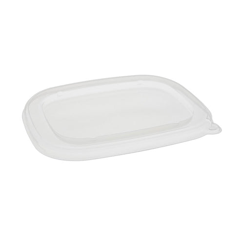 Wholesale Pactiv 6 x 8 Flat PP Lid for Fiber Blend Rectangle Bowl 400count- Bulk