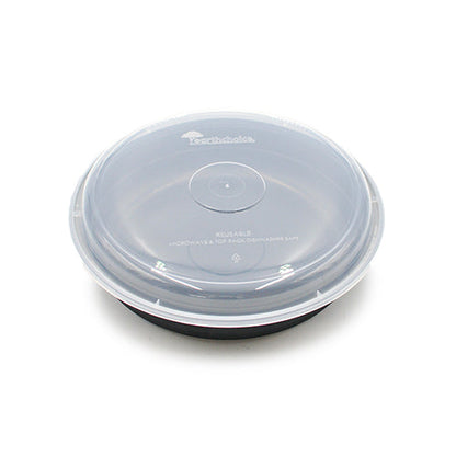 Wholesale Pactiv Black Bottom Clear Top Round Container- Bulk