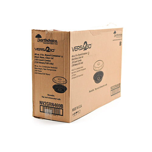 Wholesale Pactiv Black Bottom Clear Top Round Container- Bulk