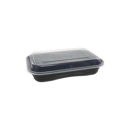 Wholesale Pactiv 27 Oz Black Bottom Clear Top Rectangle Container- Bulk