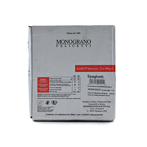 Wholesale Monograno Felicetti Kamut Spaghetti Pasta 17.64oz- Bulk