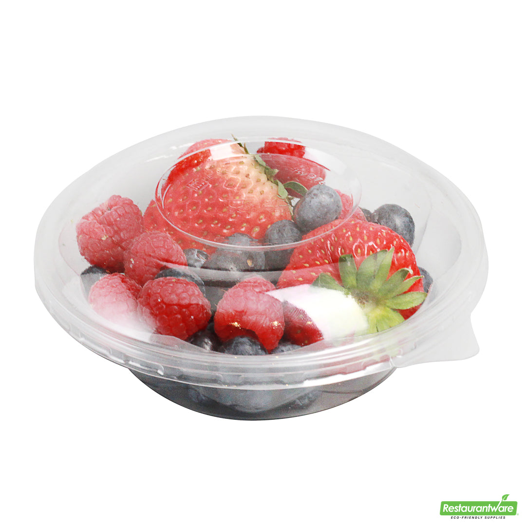 Wholesale Restaurantware Thermo Tek Clear Plastic Ergo-Grip Bowl Lid - Fits 8 / 12 / 16 Oz- Bulk