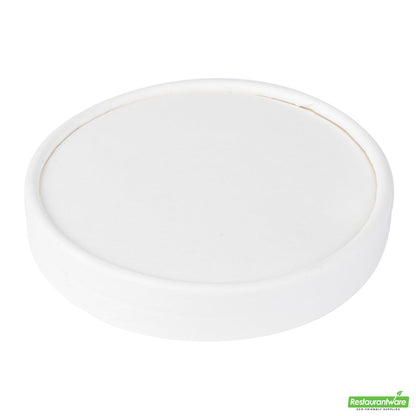 Wholesale Restaurantware Coppetta Round White Paper To Go Cup Lid - Fits 8 oz- Bulk