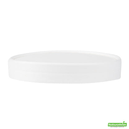 Wholesale Restaurantware Coppetta Round White Paper To Go Cup Lid - Fits 8 oz- Bulk