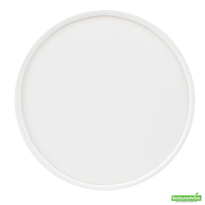Wholesale Restaurantware Coppetta Round White Paper To Go Cup Lid - Fits 8 oz- Bulk