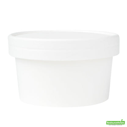 Wholesale Restaurantware Coppetta Round White Paper To Go Cup Lid - Fits 8 oz- Bulk