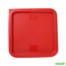 Wholesale Restaurantware Met Lux Square Red Plastic Food Storage Container Lid - Fits 6 and 8 Qt- Bulk