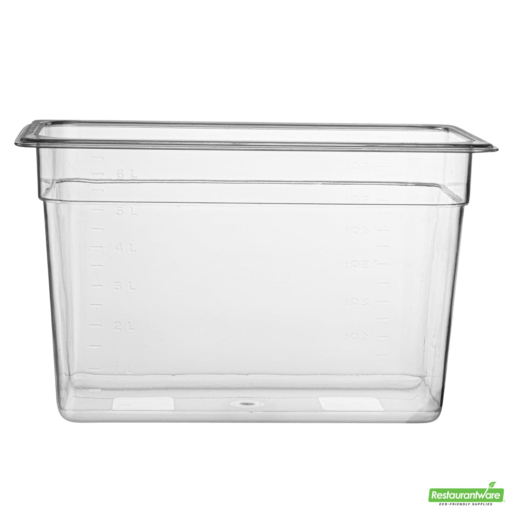 Wholesale Restaurantware Met Lux Rectangle Clear Plastic 1/3 Size Cold Food Storage Container - 8 Depth- Bulk