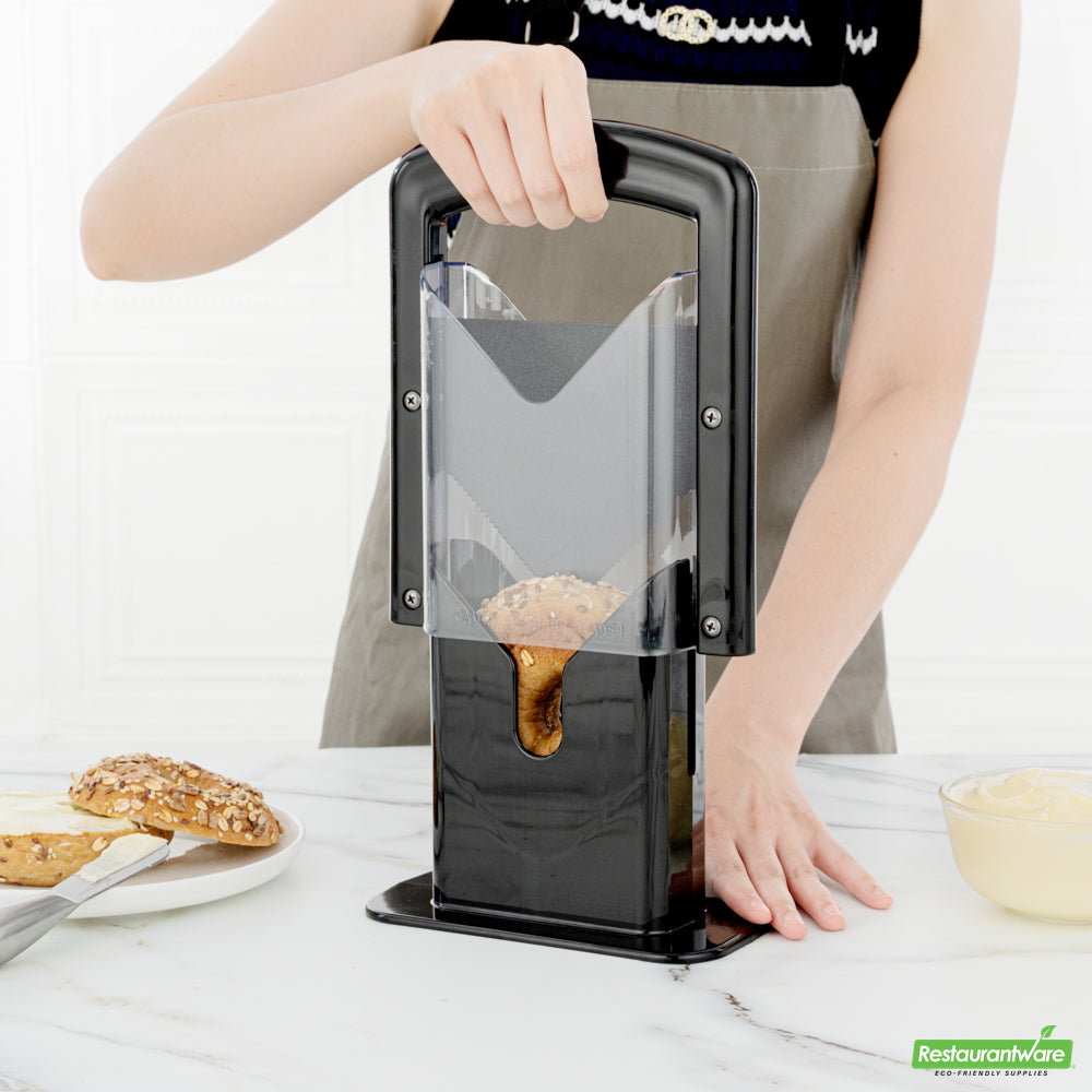 Wholesale Restaurantware Met Lux Black Stainless Steel Commercial Bagel Slicer- Bulk