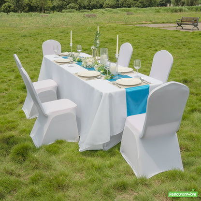 Wholesale Restaurantware Table Tek White Spandex Banquet Chair Cover - Universal, Stretch- Bulk