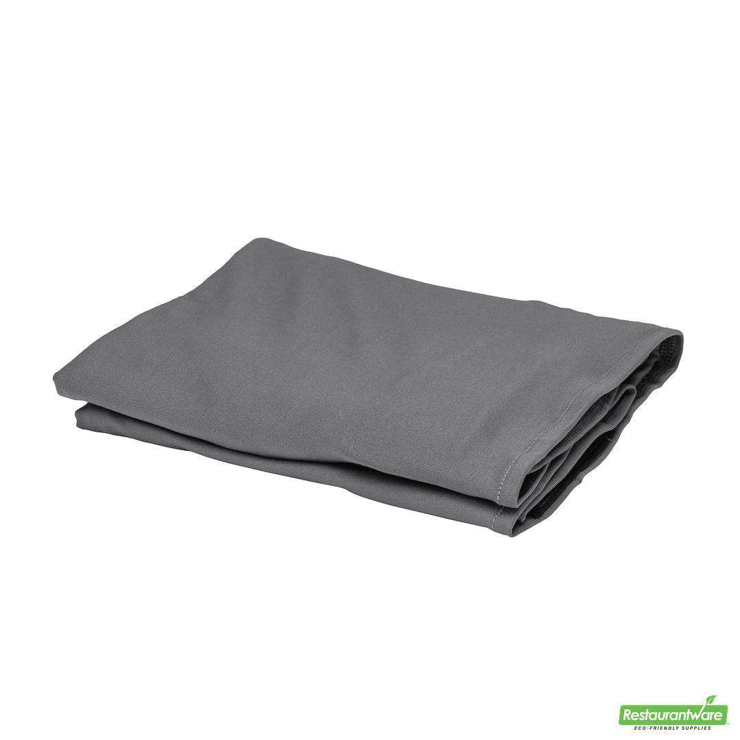 Wholesale Restaurantware Table Tek Gray Spandex Banquet Chair Cover - Universal, Stretch- Bulk
