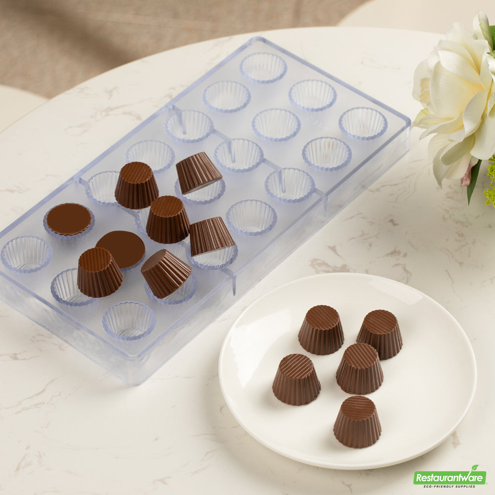 Wholesale Restaurantware Pastry Tek Polycarbonate Cup Candy / Chocolate Mold - 21-Compartment- Bulk