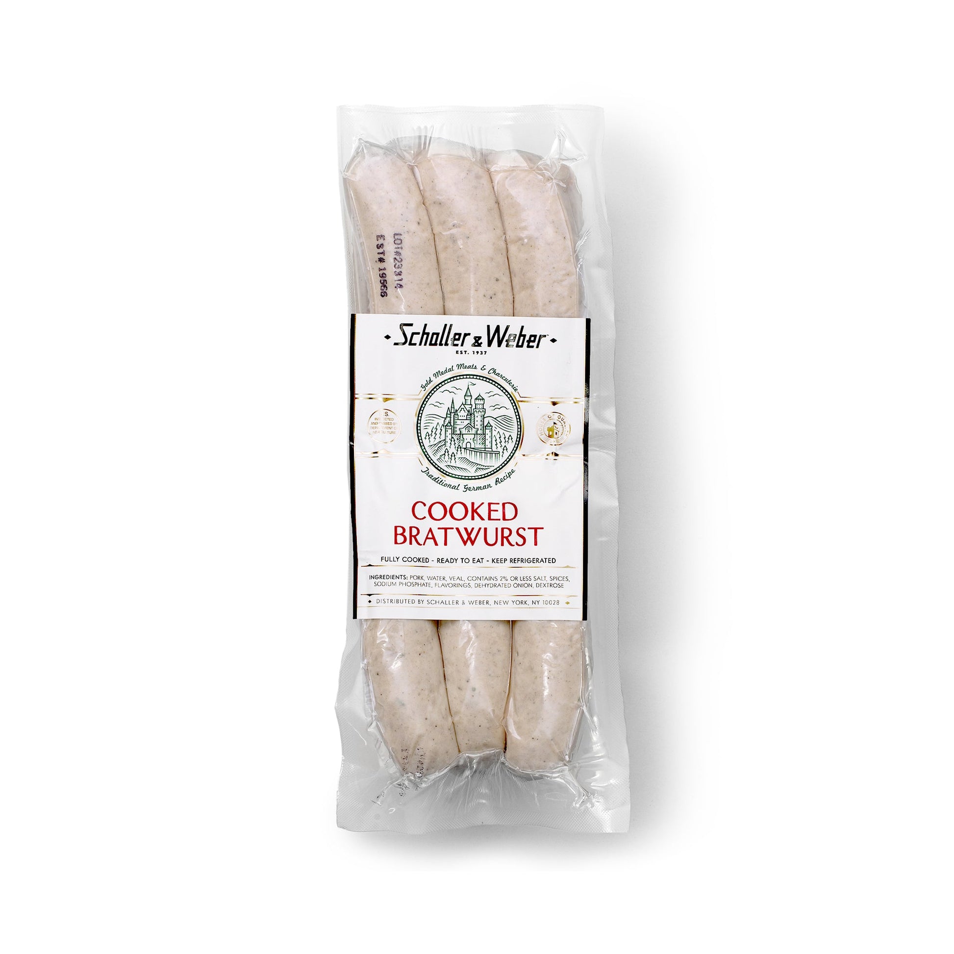 Wholesale Schaller & Weber Bratwurst Sausage 2.5lb- Bulk